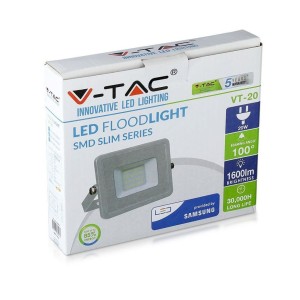Faro LED 20W 6400K Bianco Freddo IP65 Chip Samsung V-TAC VT-20-W - foto 2