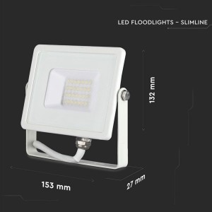 Faro LED 20W 6400K Bianco Freddo IP65 Chip Samsung V-TAC VT-20-W - foto 3
