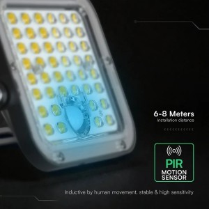 Faro LED Solare 30W con Sensore PIR e Telecomando CCT 4000K+6000K IP65 V-TAC VT-432CCT - foto 4