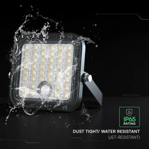 Faro LED Solare 30W con Sensore PIR e Telecomando CCT 4000K+6000K IP65 V-TAC VT-432CCT - foto 7