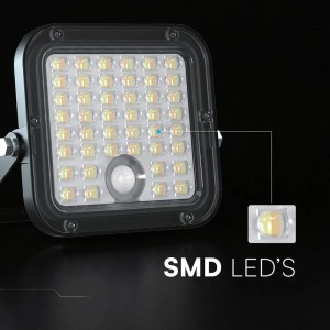 Faro LED Solare 30W con Sensore PIR e Telecomando CCT 4000K+6000K IP65 V-TAC VT-432CCT - foto 16