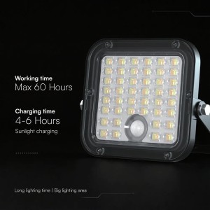 Faro LED Solare 30W con Sensore PIR e Telecomando CCT 4000K+6000K IP65 V-TAC VT-432CCT - foto 17