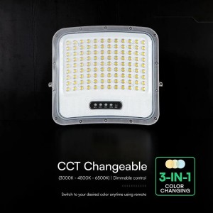 Faro LED Solare 20W CCT 3000K 4500K 6500K IP65 Nero con Telecomando V-TAC VT-205W - foto 6