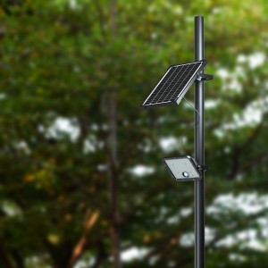 Faro LED solare 10W 4000K/6000K con telecomando e sensore PIR IP65 nero V-TAC VT-411CCT - foto 3