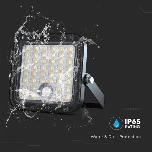 Faro LED solare 10W 4000K/6000K con telecomando e sensore PIR IP65 nero V-TAC VT-411CCT - foto 11