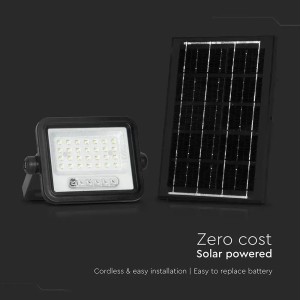 Faro LED solare 30W con telecomando CCT 2000K-8000K IP65 V-TAC VT-304W - foto 7