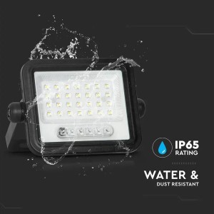 Faro LED solare 30W con telecomando CCT 2000K-8000K IP65 V-TAC VT-304W - foto 8