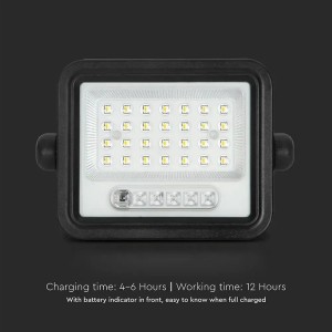 Faro LED solare 30W con telecomando CCT 2000K-8000K IP65 V-TAC VT-304W - foto 10
