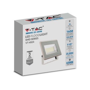 Faro LED 20W 6500K IP65 Bianco Freddo Driver Integrato V-TAC VT-4924-W - foto 4