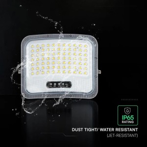 Faro LED solare 12W CCT 3000K 4500K 6500K IP65 nero con telecomando V-TAC VT-105W - foto 5