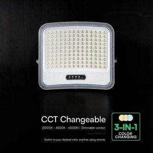 Faro LED solare 25W CCT 3000K 4500K 6500K con telecomando IP65 nero V-TAC VT-305W - foto 6