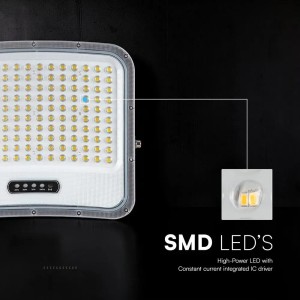 Faro LED solare 25W CCT 3000K 4500K 6500K con telecomando IP65 nero V-TAC VT-305W - foto 10