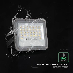 Faro LED solare 10W 6000K IP65 con telecomando e sensore PIR grigio V-TAC VT-44048 - foto 5