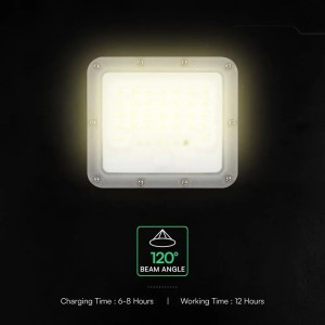 Faro LED solare 10W 6000K IP65 con telecomando e sensore PIR grigio V-TAC VT-44048 - foto 8
