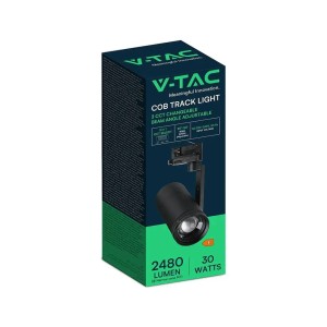 Faretto LED COB 30W per Binario Trifase CCT 3000K 4200K 6400K Nero V-TAC VT-18031CCT - foto 2