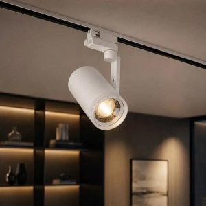 Faretto LED COB 30W per Binario Trifase CCT 3000K 4200K 6400K Bianco V-TAC VT-18031CCT - foto 3
