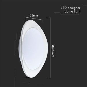 Plafoniera LED 40W rotonda CCT 3000-6500K con telecomando bianca 450mm V-TAC VT-8567 - foto 10