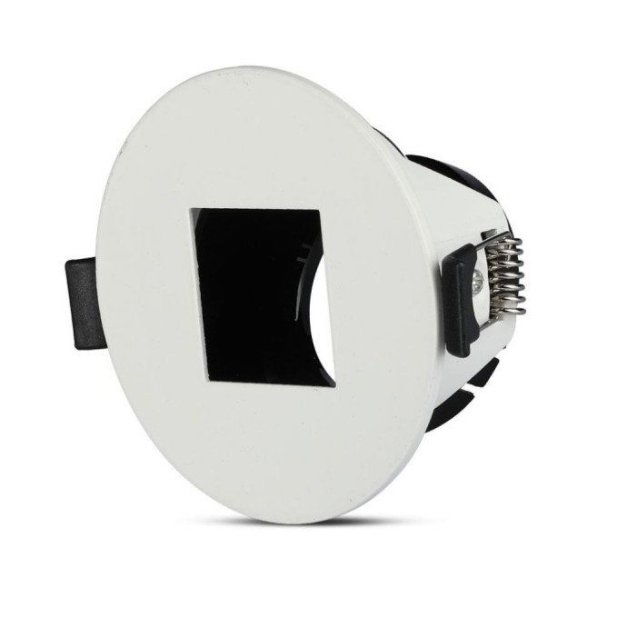 Portafaretto da incasso GU10 quadrato bianco con interno nero V-TAC VT-883