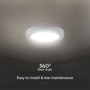 Plafoniera LED rotonda 24W 3000K bianco caldo, chip Samsung, V-TAC VT-60024 - foto 6