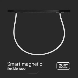 Tubo LED Flessibile per Binario Magnetico 23W 48V Nero CCT 3in1 V-TAC VT-42024 - foto 5
