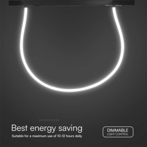 Tubo LED Flessibile per Binario Magnetico 23W 48V Nero CCT 3in1 V-TAC VT-42024 - foto 6