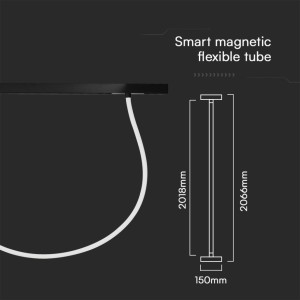 Tubo LED Flessibile per Binario Magnetico 23W 48V Nero CCT 3in1 V-TAC VT-42024 - foto 11