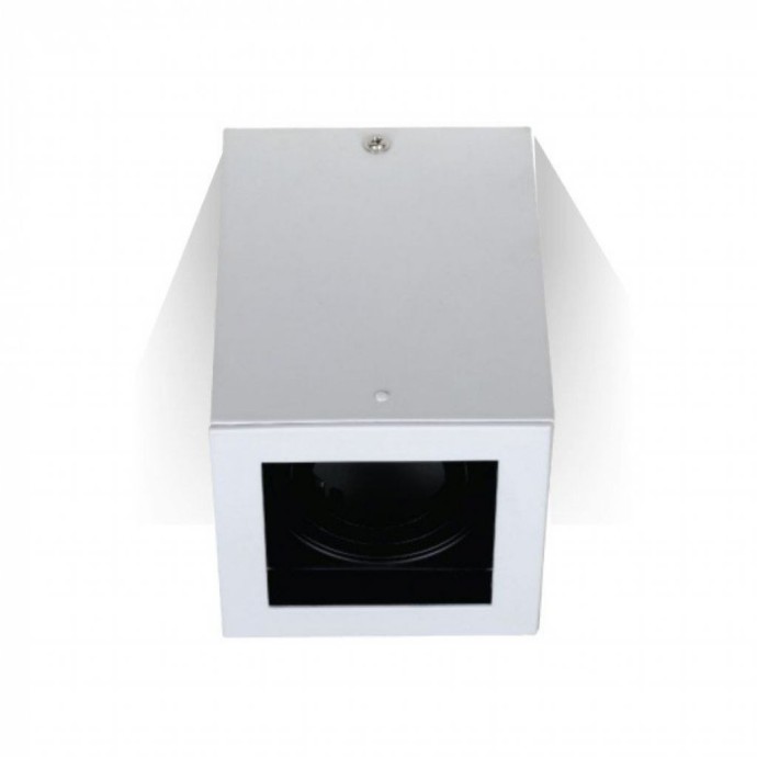 Portafaretto LED Quadrato da Plafone GU10 e GU5.3 Bianco Orientabile V-TAC VT-797-WH