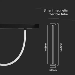 Tubo LED Flessibile da Binario Magnetico 48V 11W Nero CCT V-TAC VT-42112 - foto 11