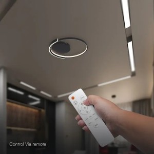 Lampadario LED 50W Rotondo Nero CCT 3000K 4000K 6500K con Telecomando V-TAC VT-84025RD - foto 3