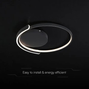 Lampadario LED 50W Rotondo Nero CCT 3000K 4000K 6500K con Telecomando V-TAC VT-84025RD - foto 10