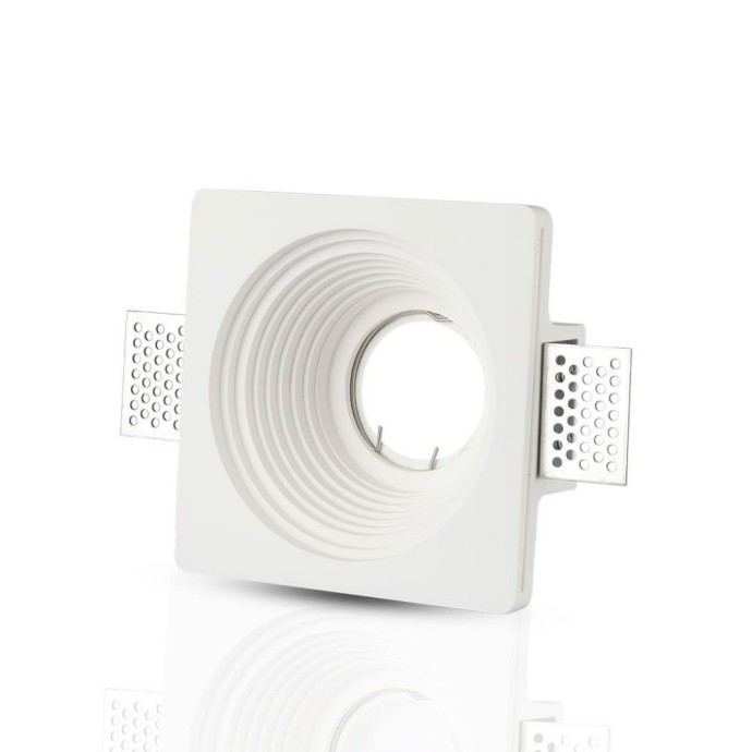Portafaretto LED da incasso rotondo GU10 Ø125 mm in gesso bianco V-TAC VT-867-RD