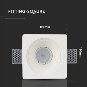 Portafaretto LED da incasso rotondo GU10 Ø125 mm in gesso bianco V-TAC VT-867-RD - foto 3