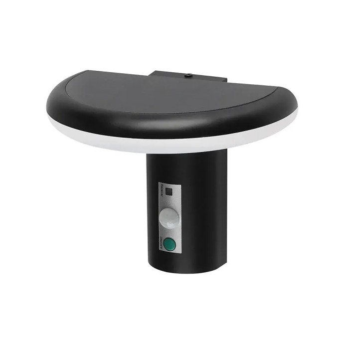 Applique LED Solare da Esterno 2W 3000K IP54 con Sensore PIR Nera V-TAC VT-81018