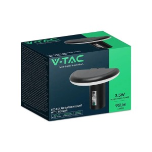 Applique LED Solare da Esterno 2W 3000K IP54 con Sensore PIR Nera V-TAC VT-81018 - foto 2
