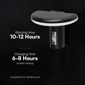 Applique LED Solare da Esterno 2W 3000K IP54 con Sensore PIR Nera V-TAC VT-81018 - foto 10