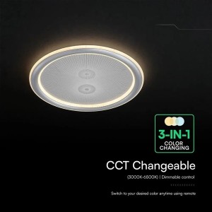 Lampadario LED 50W CCT 3000K 4000K 6500K Grigio con Telecomando V-TAC VT-84031 - foto 6