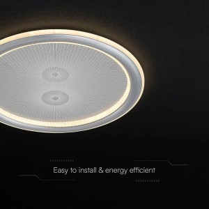 Lampadario LED 50W CCT 3000K 4000K 6500K Grigio con Telecomando V-TAC VT-84031 - foto 9