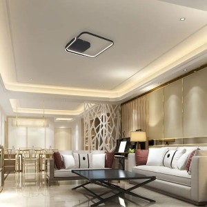 Lampadario LED 50W Quadrato Nero CCT 3000K 4000K 6500K con Telecomando V-TAC VT-84025SQ - foto 3