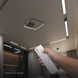 Lampadario LED 50W Quadrato Nero CCT 3000K 4000K 6500K con Telecomando V-TAC VT-84025SQ - foto 4