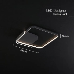 Lampadario LED 50W Quadrato Nero CCT 3000K 4000K 6500K con Telecomando V-TAC VT-84025SQ - foto 6