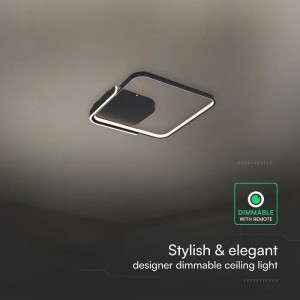 Lampadario LED 50W Quadrato Nero CCT 3000K 4000K 6500K con Telecomando V-TAC VT-84025SQ - foto 7