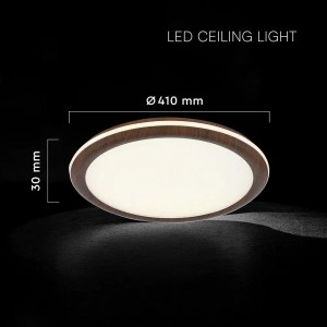 Plafoniera LED 36W CCT 3000K-6500K Ø410mm effetto legno dimmerabile V-TAC VT-7738 - foto 5