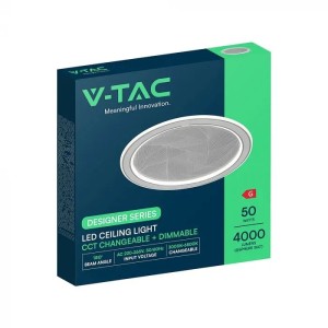Lampadario LED 50W CCT 3000K 4000K 6500K Grigio con Telecomando V-TAC VT-84032 - foto 2