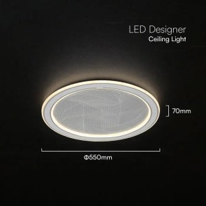 Lampadario LED 50W CCT 3000K 4000K 6500K Grigio con Telecomando V-TAC VT-84032 - foto 4
