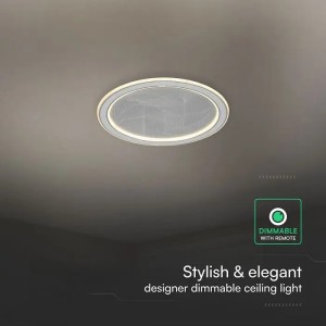 Lampadario LED 50W CCT 3000K 4000K 6500K Grigio con Telecomando V-TAC VT-84032 - foto 7