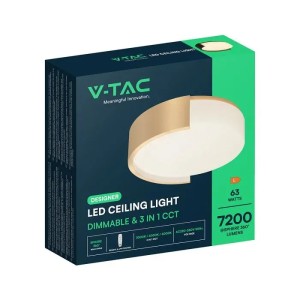 Plafoniera LED 63W CCT 3000K 4000K 6000K Rotonda Ø550 Dimmerabile V-TAC VT-84036 - foto 2