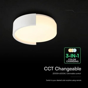 Plafoniera LED 63W CCT 3000K 4000K 6000K Rotonda Ø550 Dimmerabile V-TAC VT-84036 - foto 9