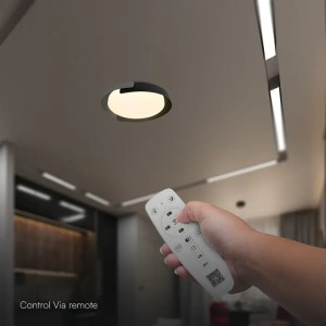 Lampadario LED 48W Rotondo CCT 3000K 4000K 6000K Grigio con Telecomando V-TAC VT-84020 - foto 2