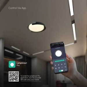 Lampadario LED 48W Rotondo CCT 3000K 4000K 6000K Grigio con Telecomando V-TAC VT-84020 - foto 5