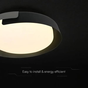 Lampadario LED 48W Rotondo CCT 3000K 4000K 6000K Grigio con Telecomando V-TAC VT-84020 - foto 8